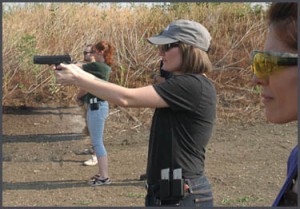 Defensive pistol training for women of Dallas Texas